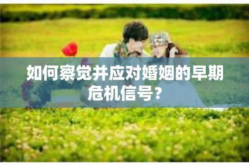如何察觉并应对婚姻的早期危机信号？