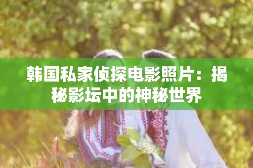 韩国私家侦探电影照片：揭秘影坛中的神秘世界