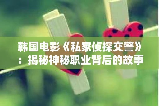 韩国电影《私家侦探交警》：揭秘神秘职业背后的故事