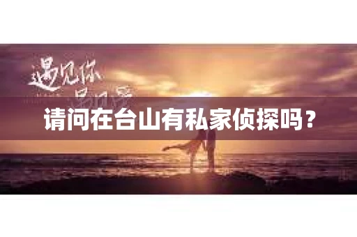 请问在台山有私家侦探吗？