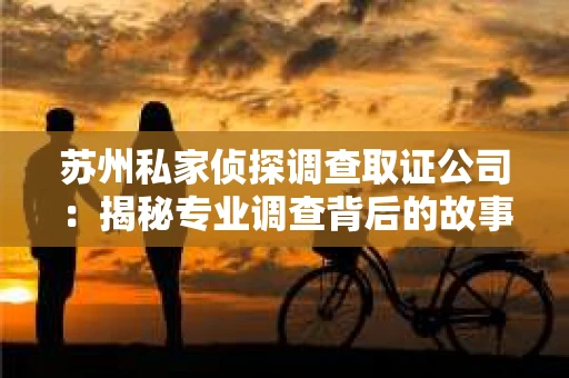苏州私家侦探调查取证公司：揭秘专业调查背后的故事