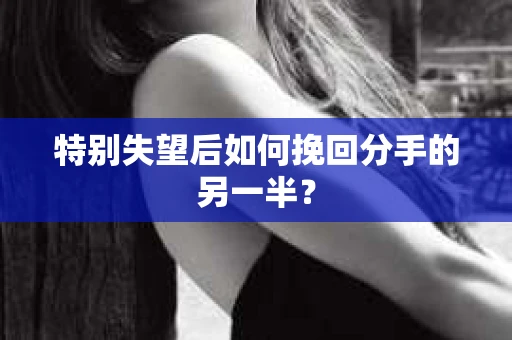 特别失望后如何挽回分手的另一半？
