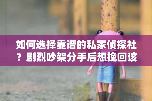 如何选择靠谱的私家侦探社？剧烈吵架分手后想挽回该怎么做？