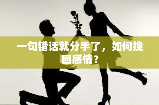 一句错话就分手了，如何挽回感情？